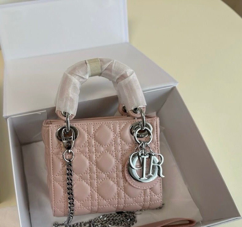 Mini Lady Dior Bag In Pink