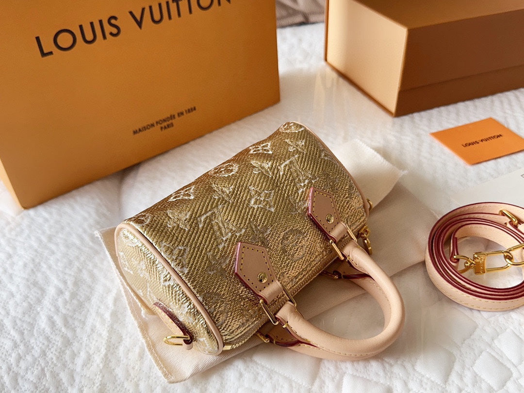 LV Speedy Nano 17 Gold