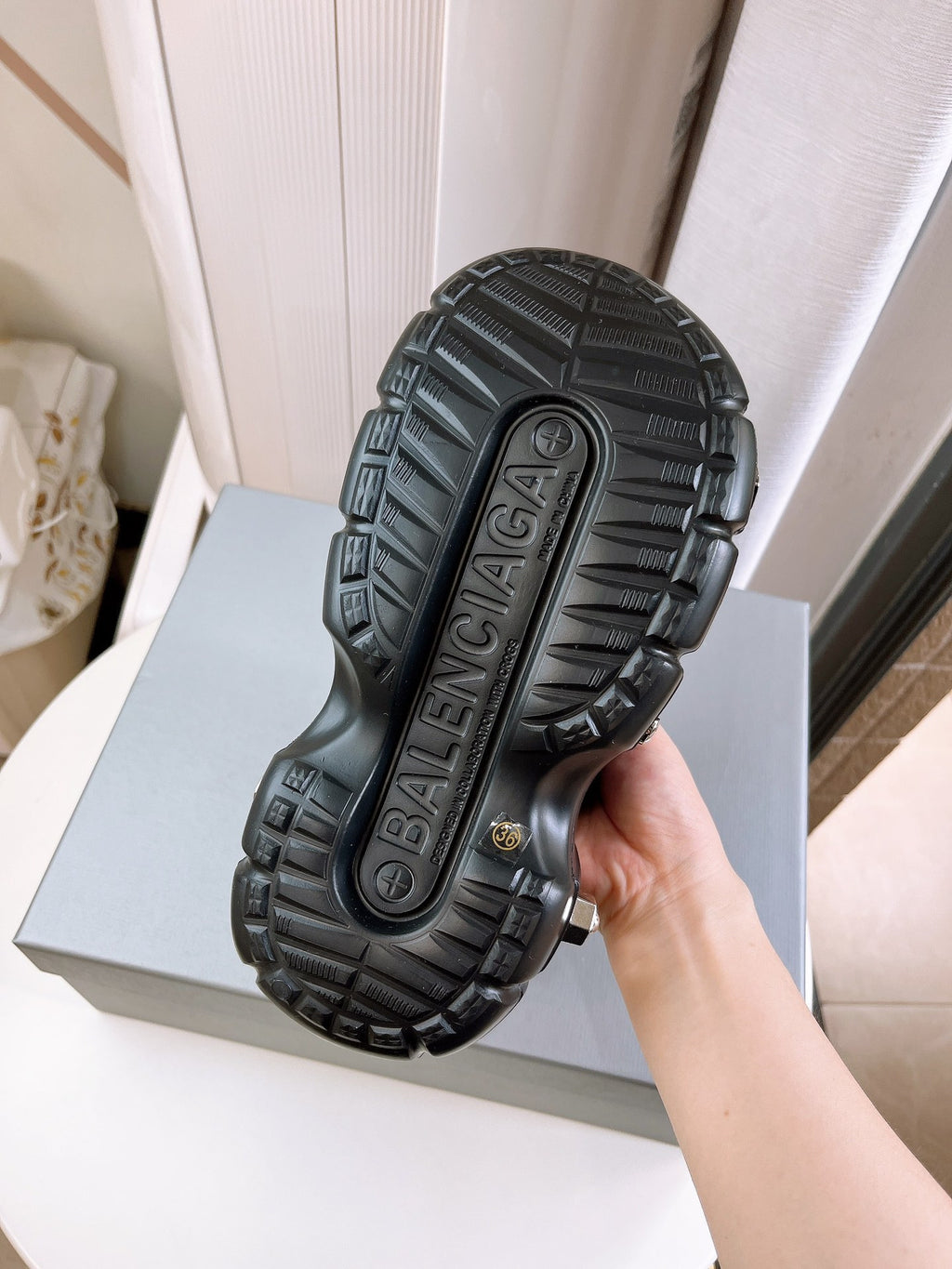 Balenciaga Mule Crocs In  Black