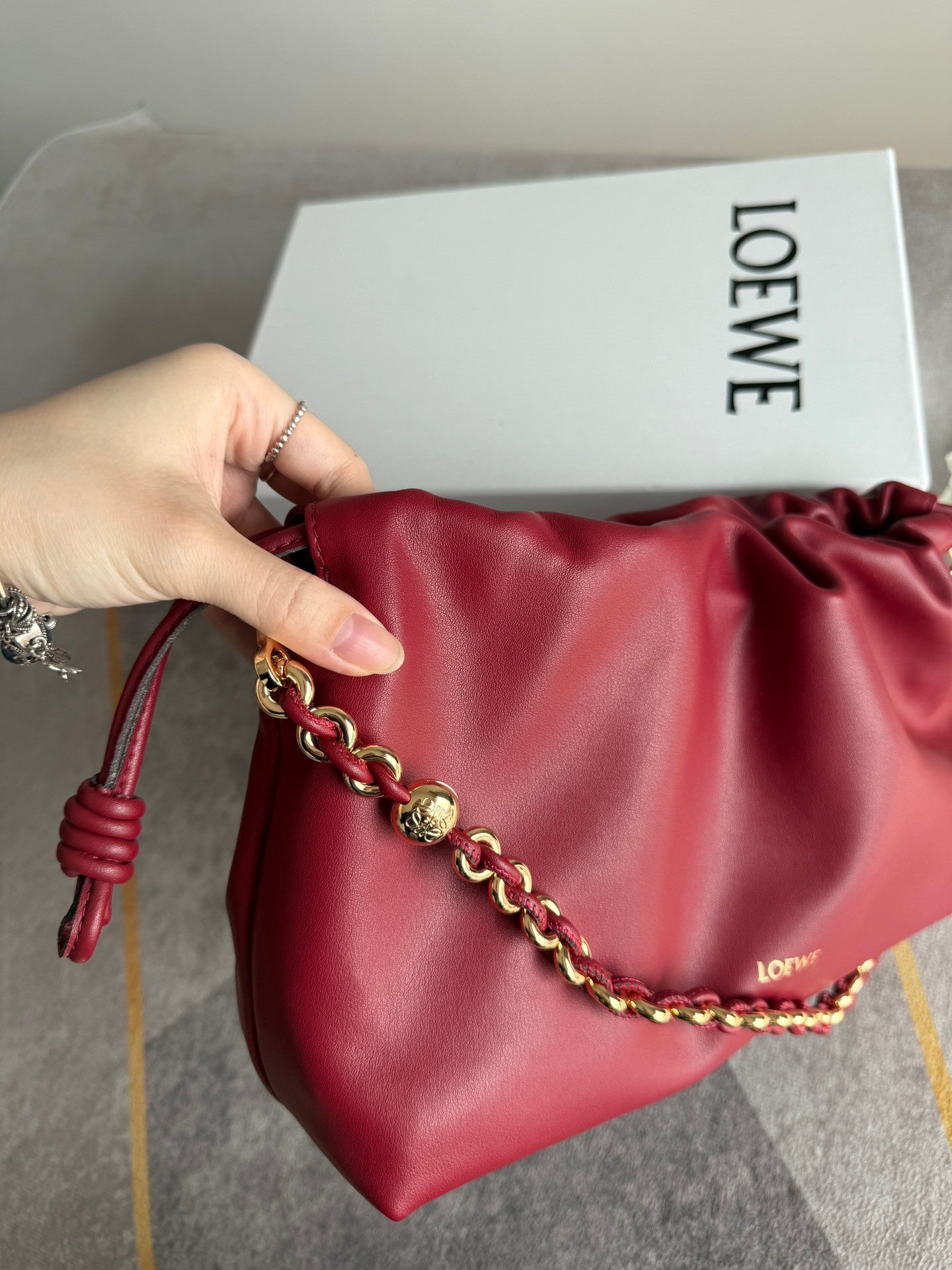 Loewe tote bag in red