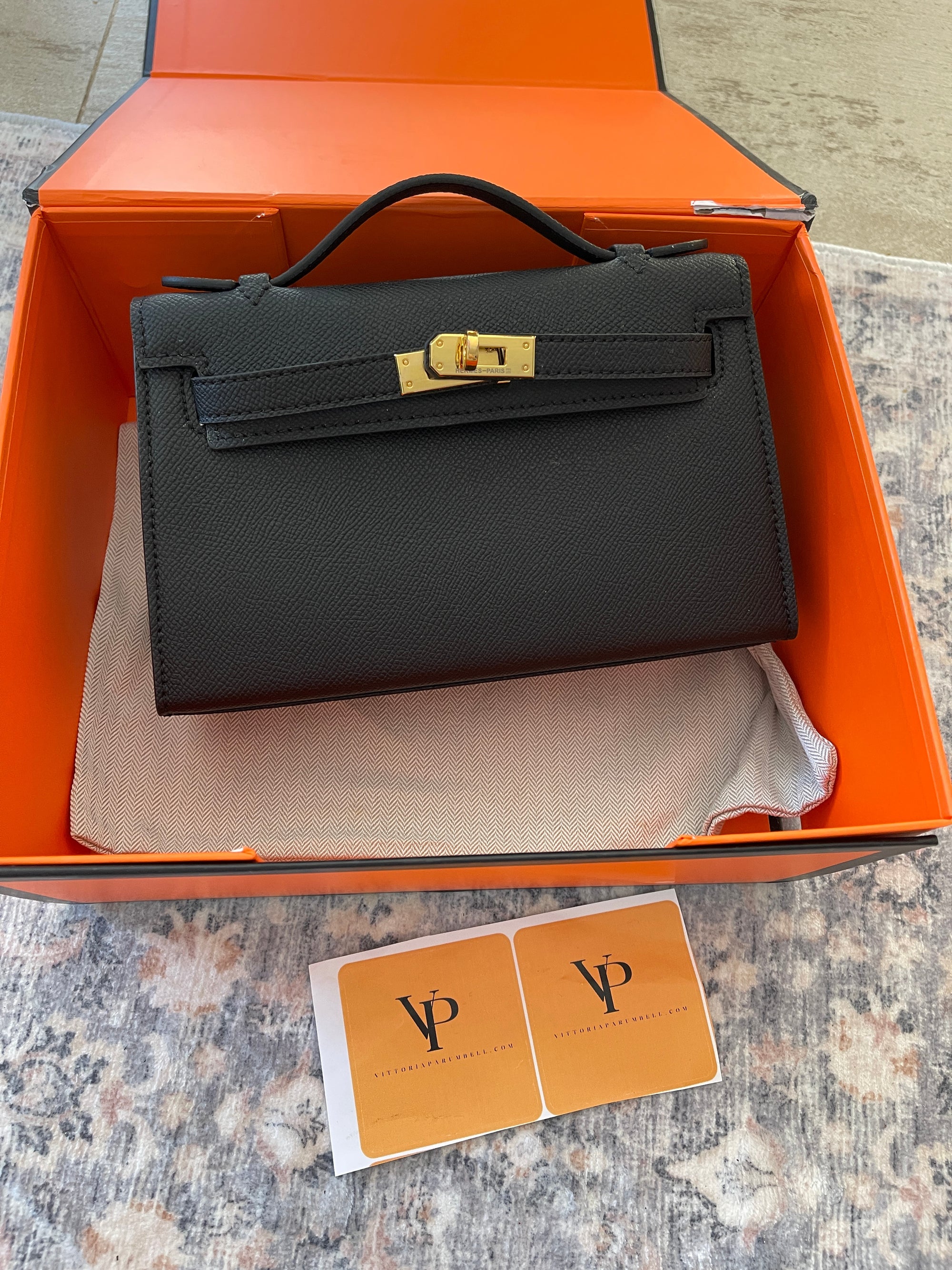 Hermes Kelly pochette black