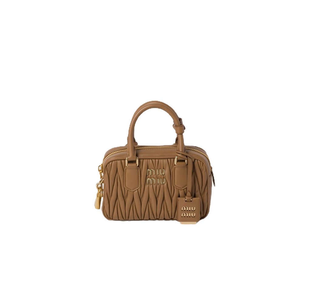 Miu Miu caramel matelasse bag