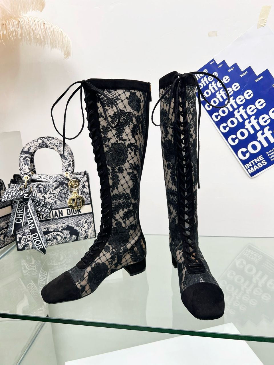 Cizme din dantelă Christian Dior