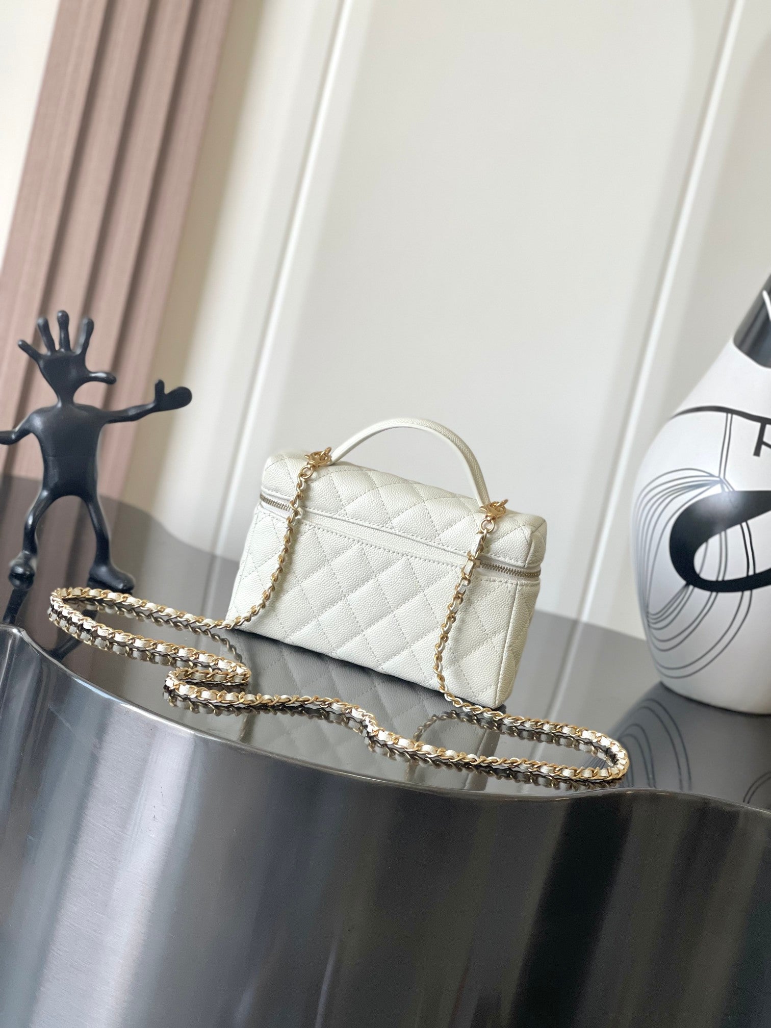 Chanel caviar white