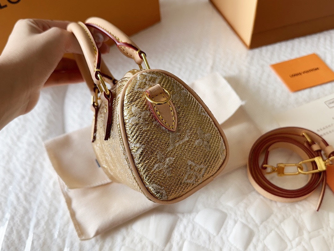 LV Speedy Nano 17 Gold