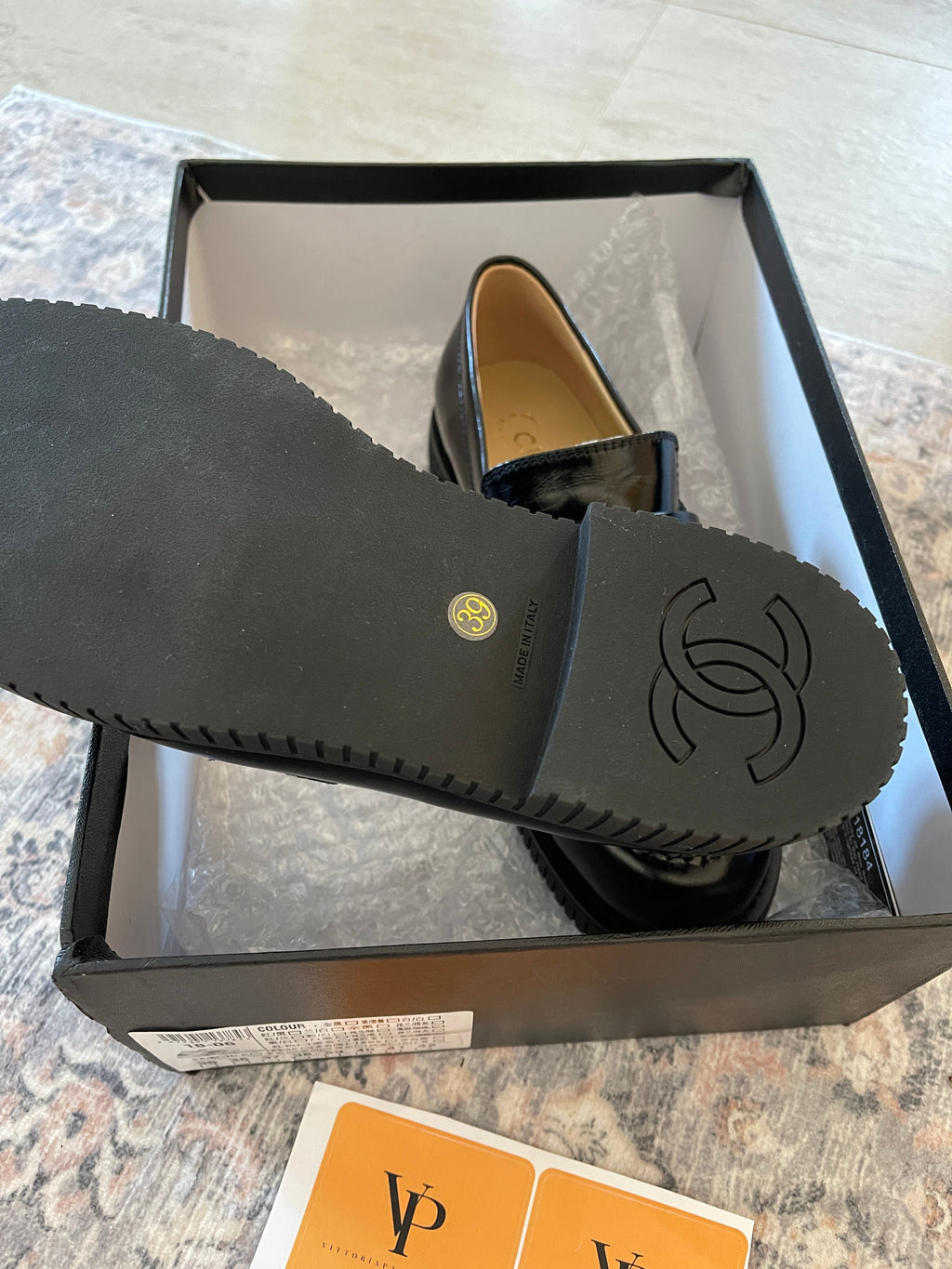 Mocasini din piele Chanel
