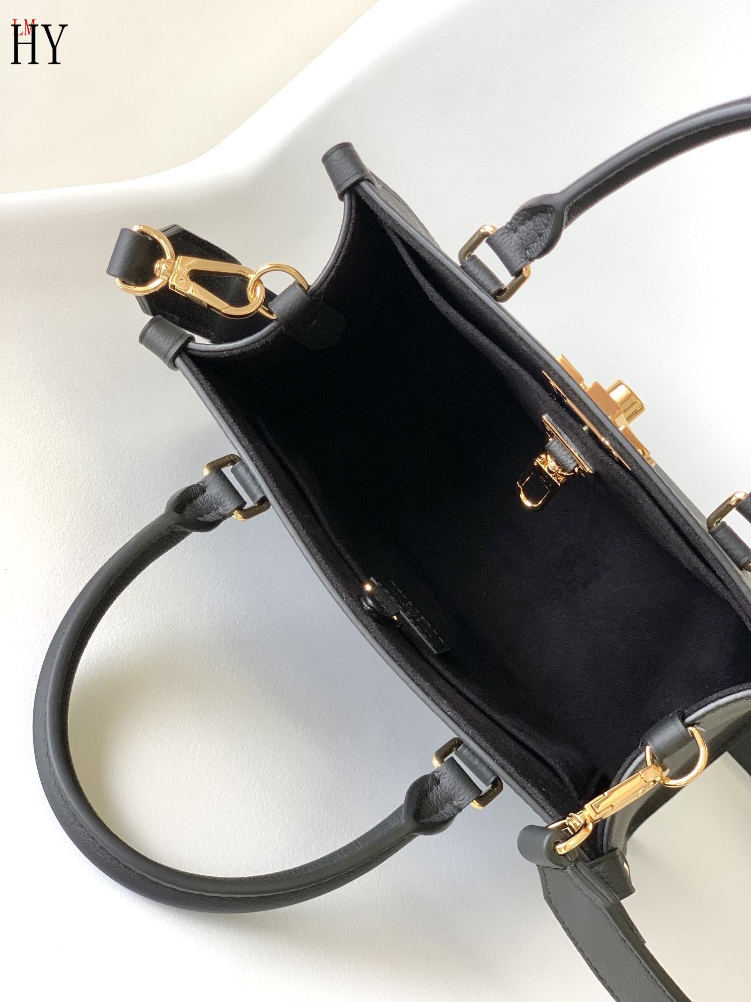 Louis Vuitton Black Leather Bag
