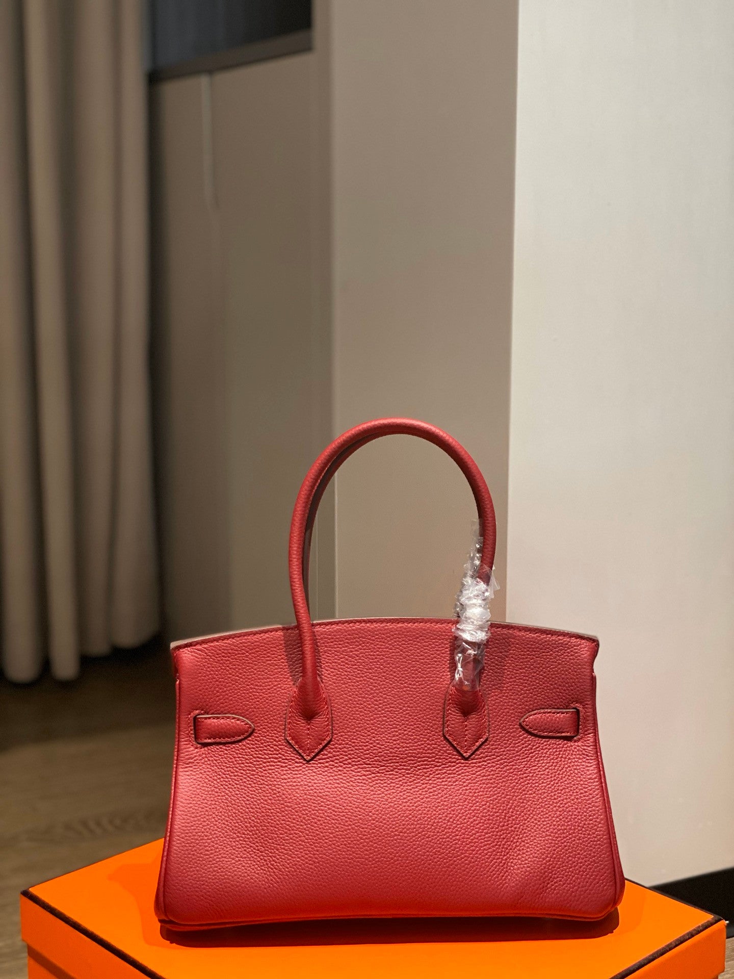 Hermes Birkin Handbag in Red