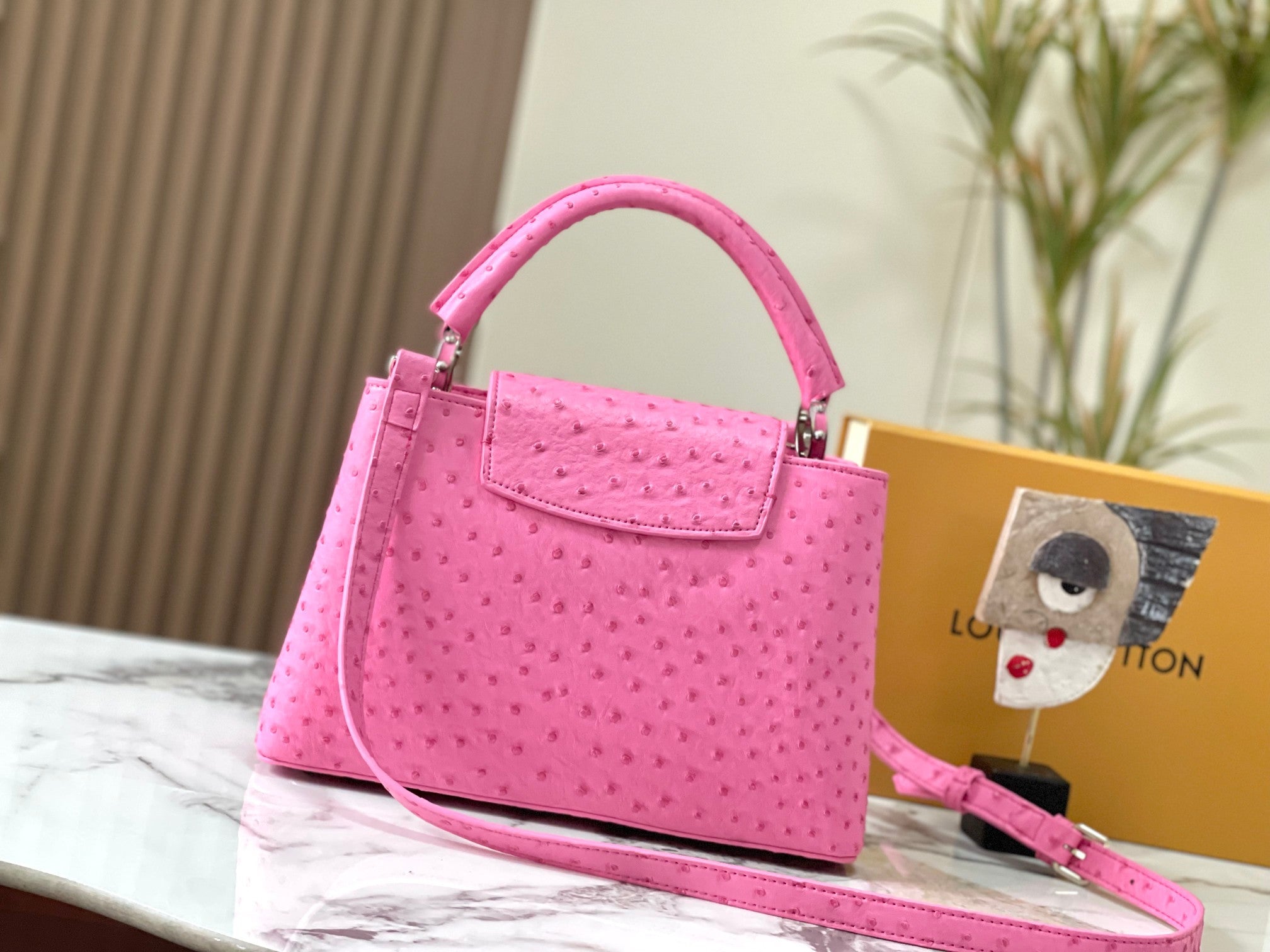 Louis Vuitton Capucines In Ostrich