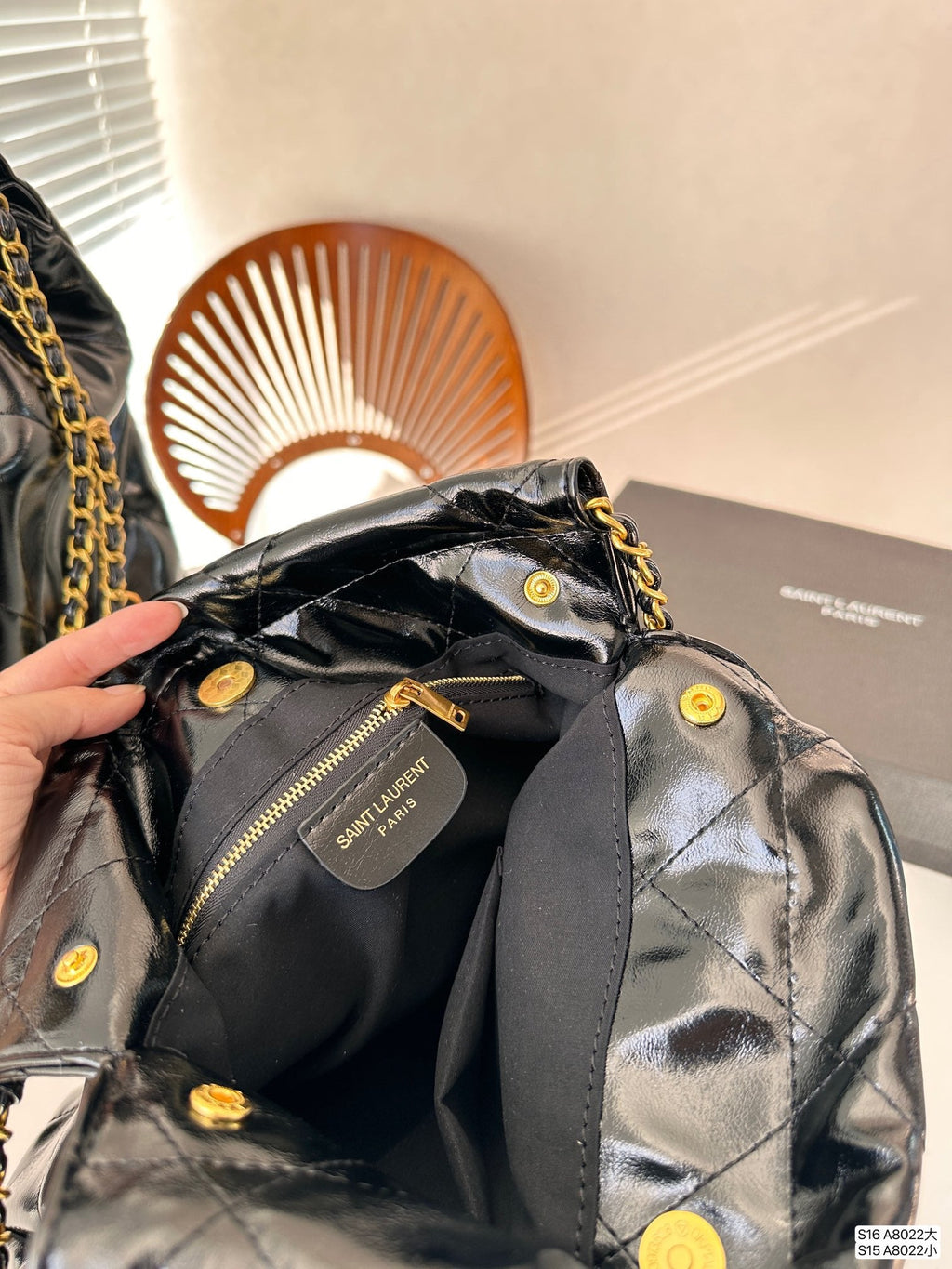 YSL Leather Tote Bag