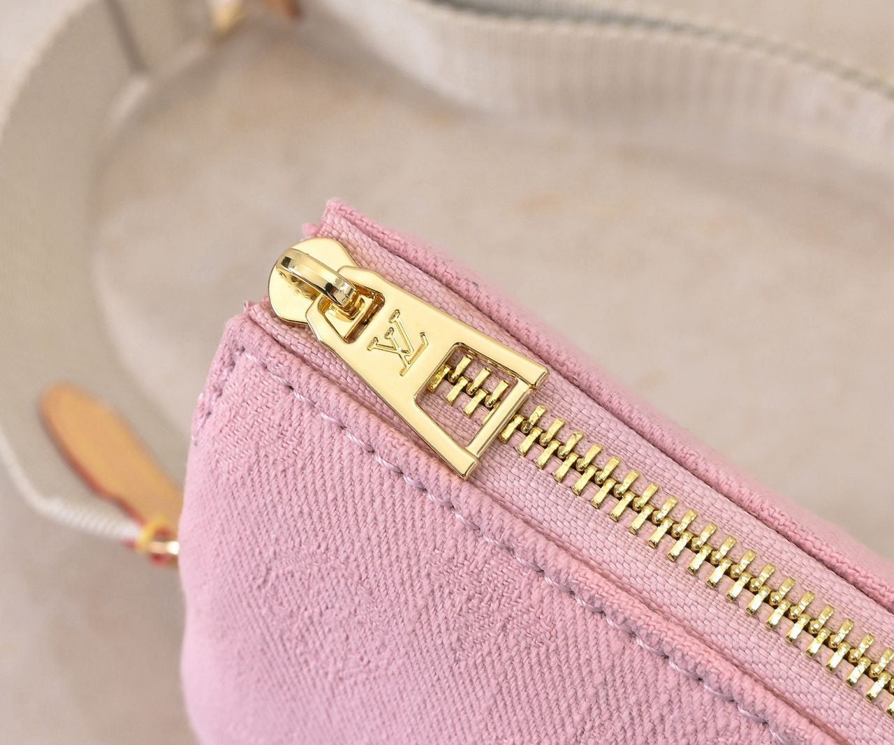 Louis Vuitton pink denim bag