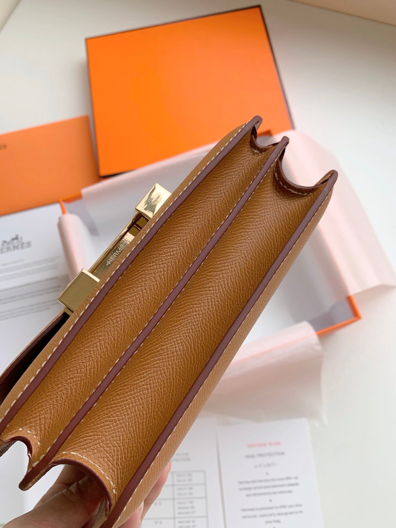 Hermes Constance bag brown