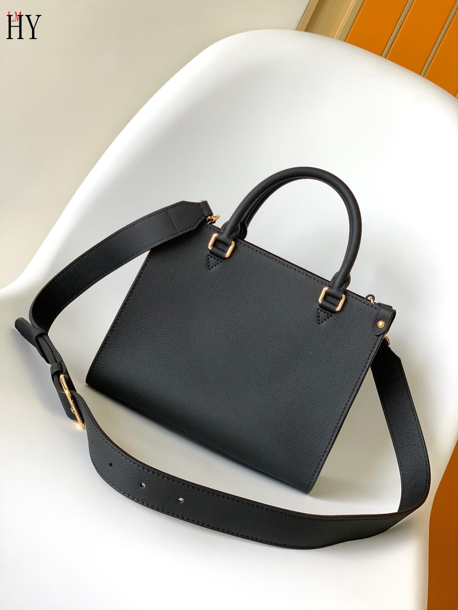 Louis Vuitton Black Leather Bag