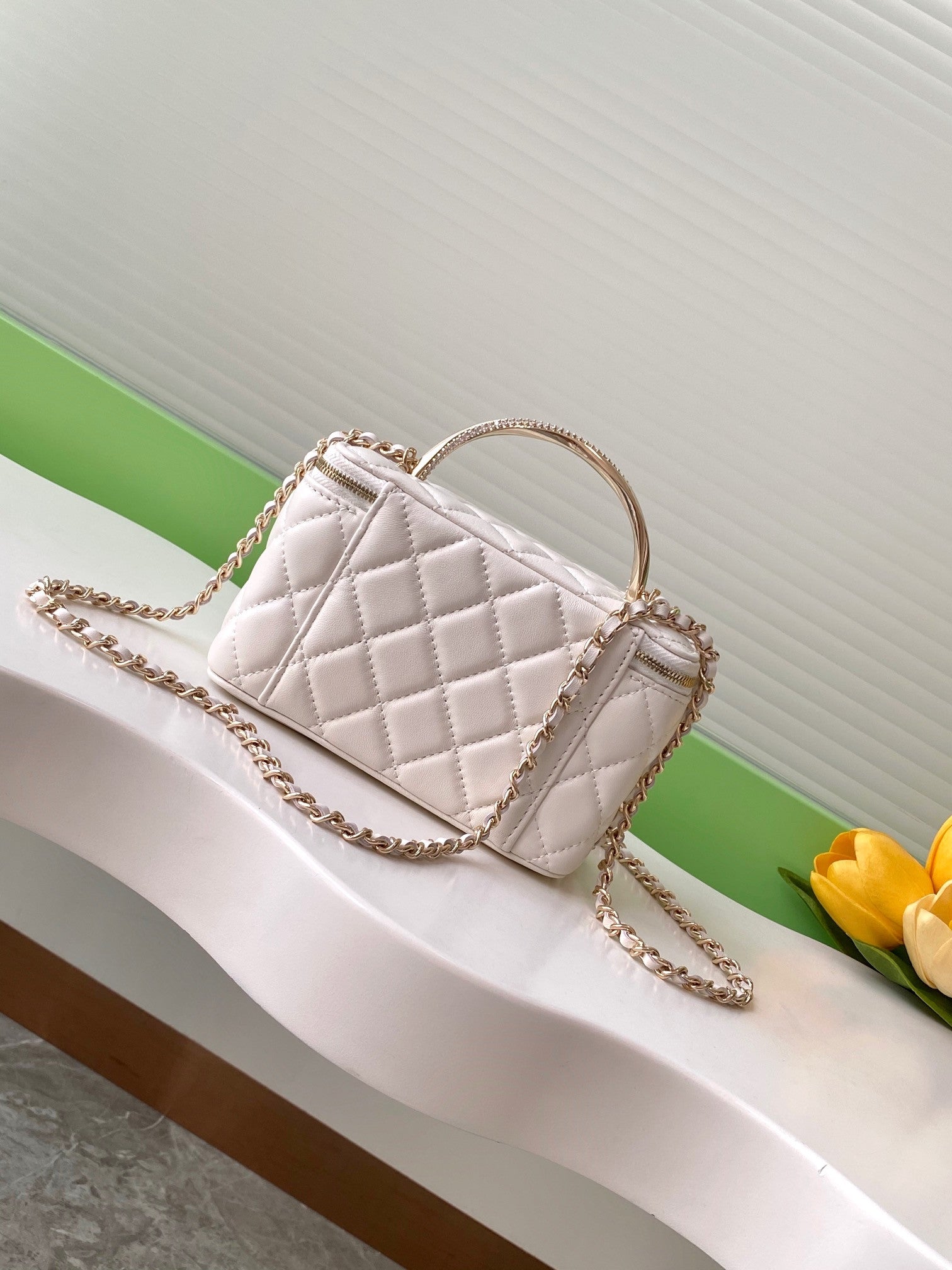 Chanel Vanity Case in White