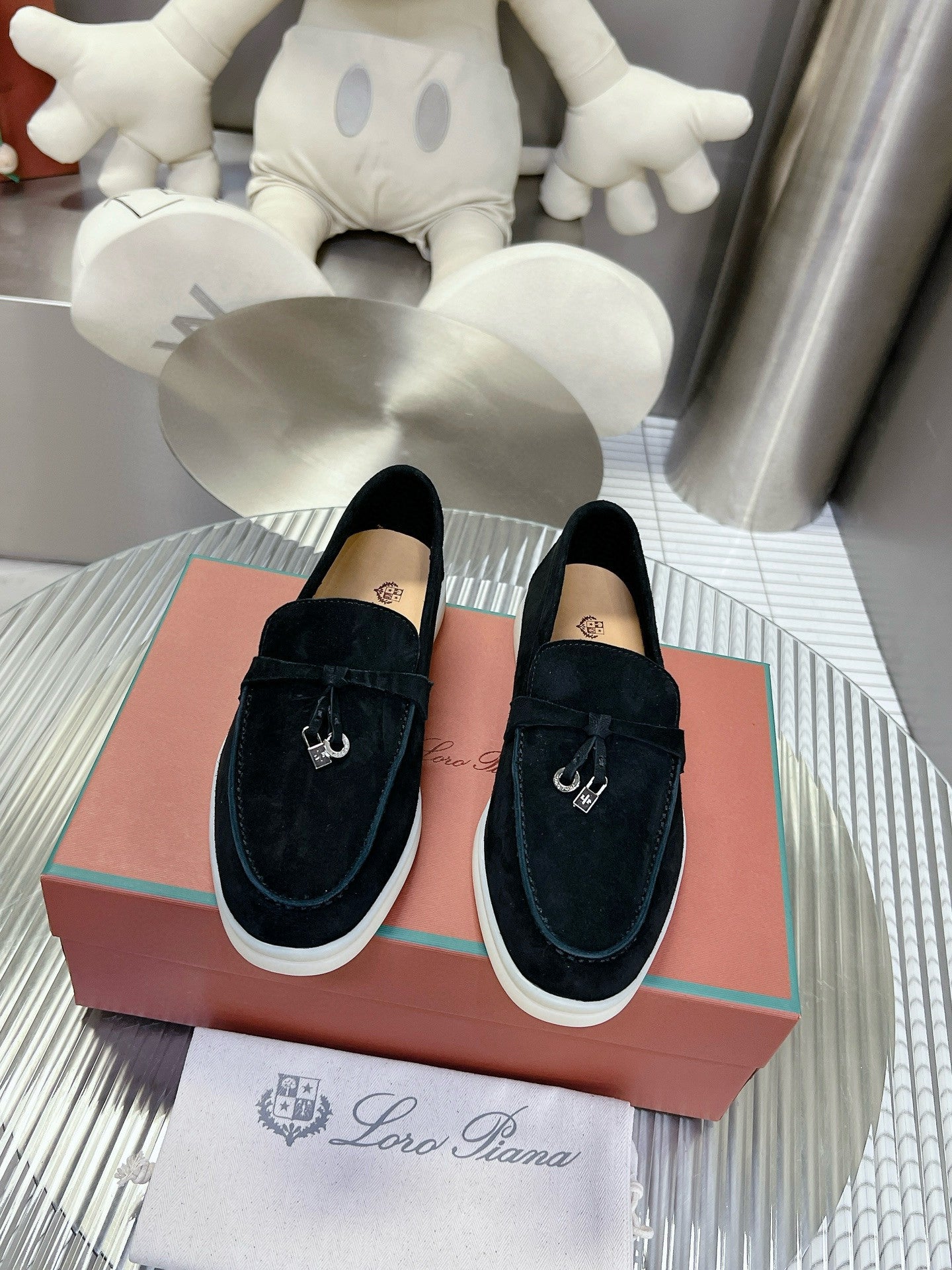Loro Piana loafers black