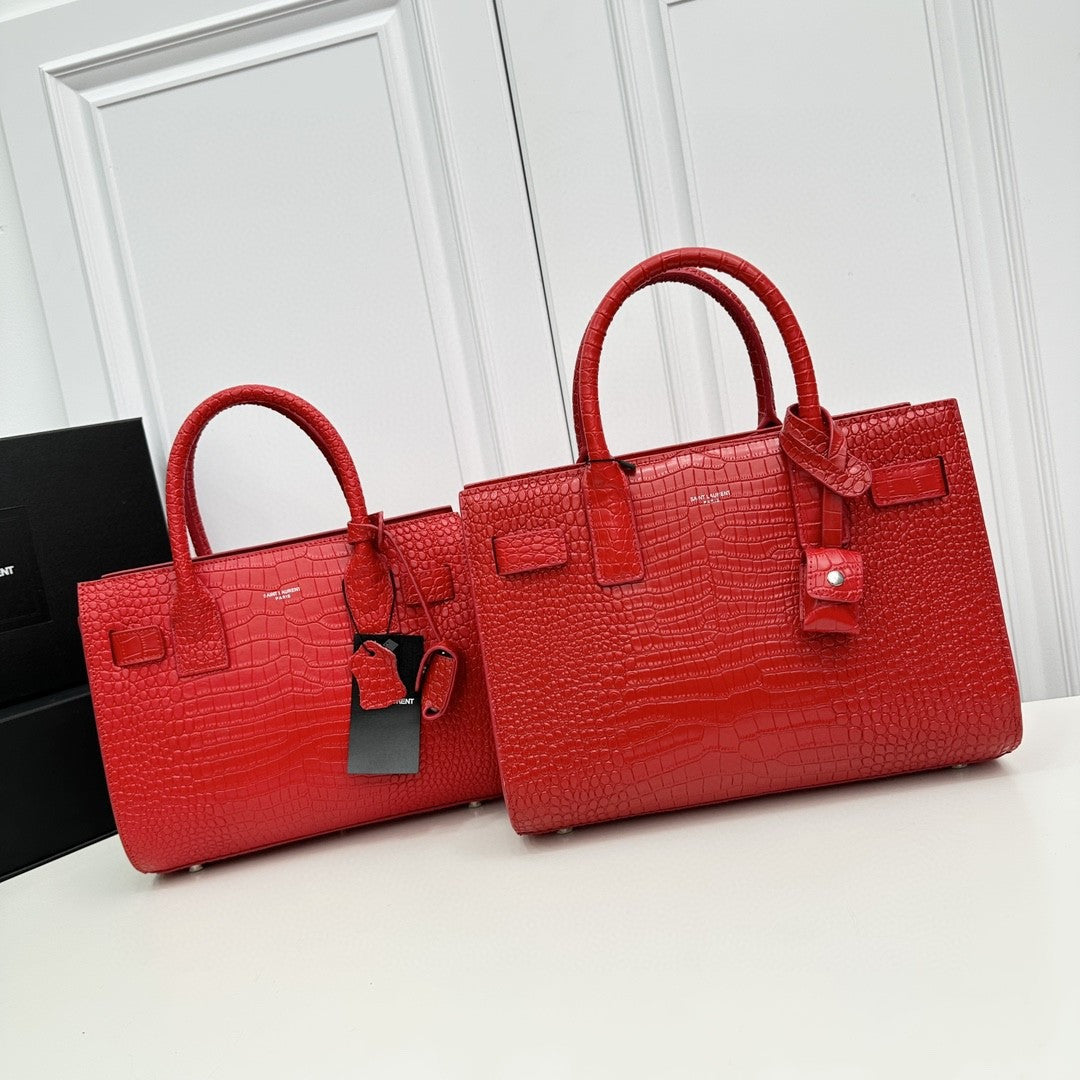 YSL Bag Sac De Jour in croco