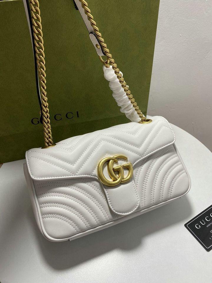 Gucci marmont white clutch