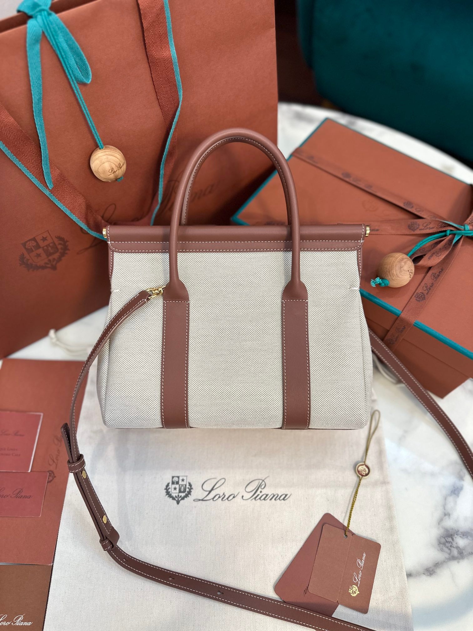 Loro Piana loom handbag