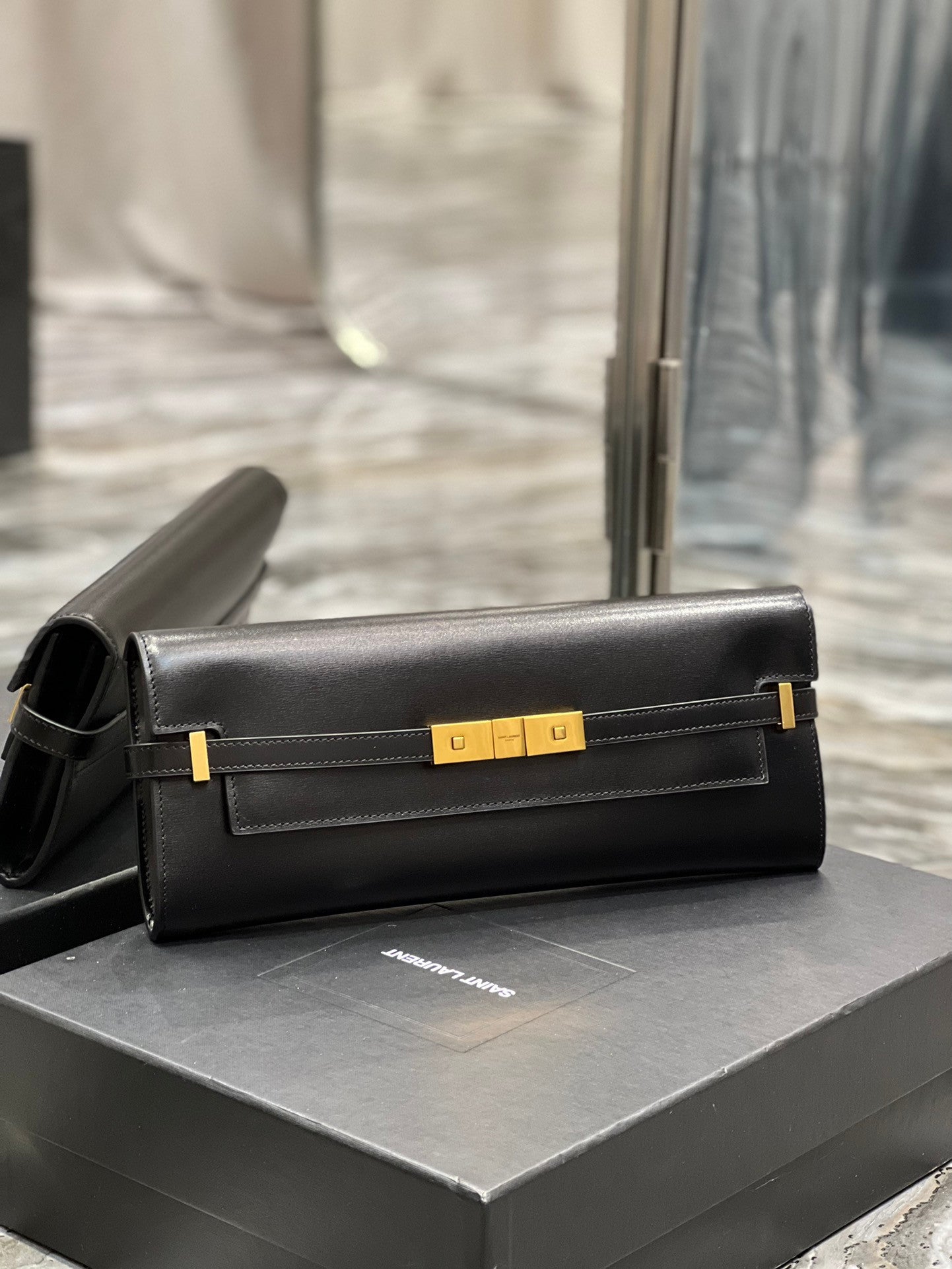 YSL Clutch In Black