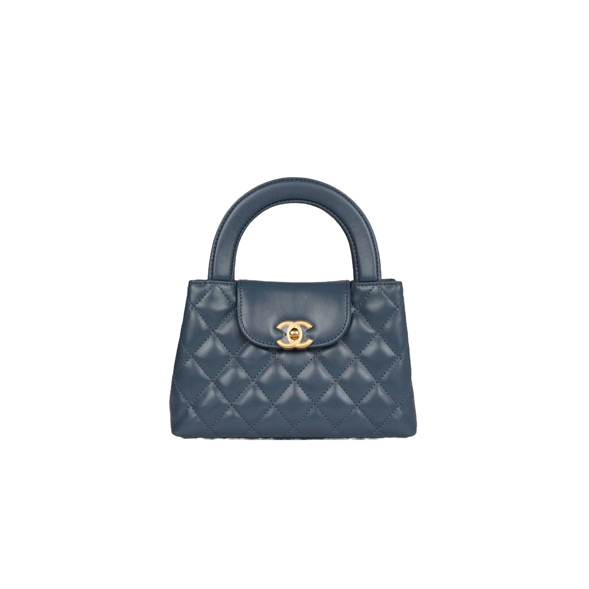 CC Kelly Tote Small Blue Lambskin Gold Hardware