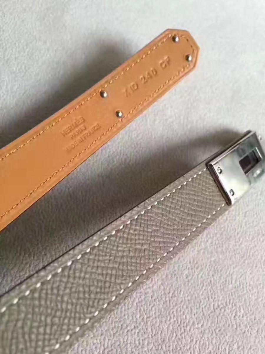 Hermes Kelly 18 Belt In Taupe Epsom Leather