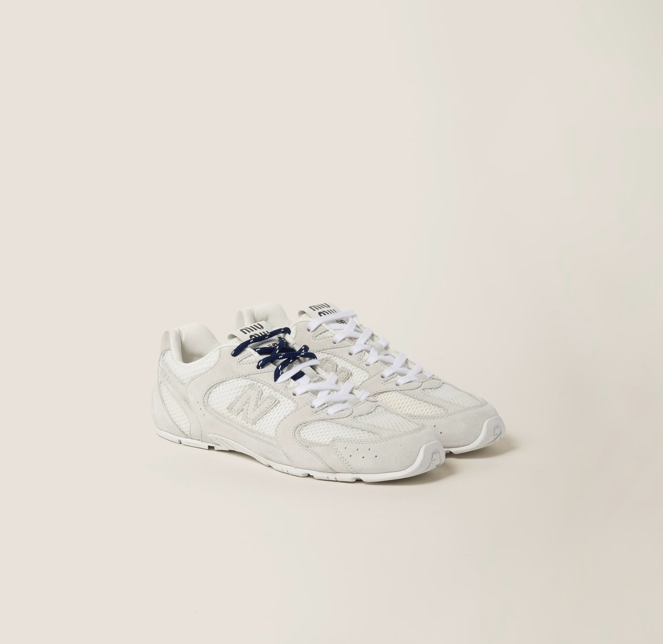 New Balance X Miu Miu white suede sneakers