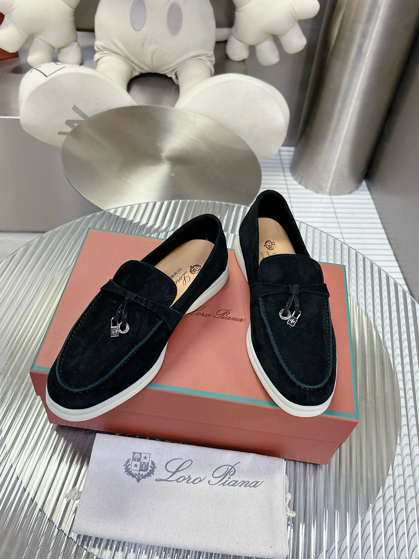 Loro Piana loafers black