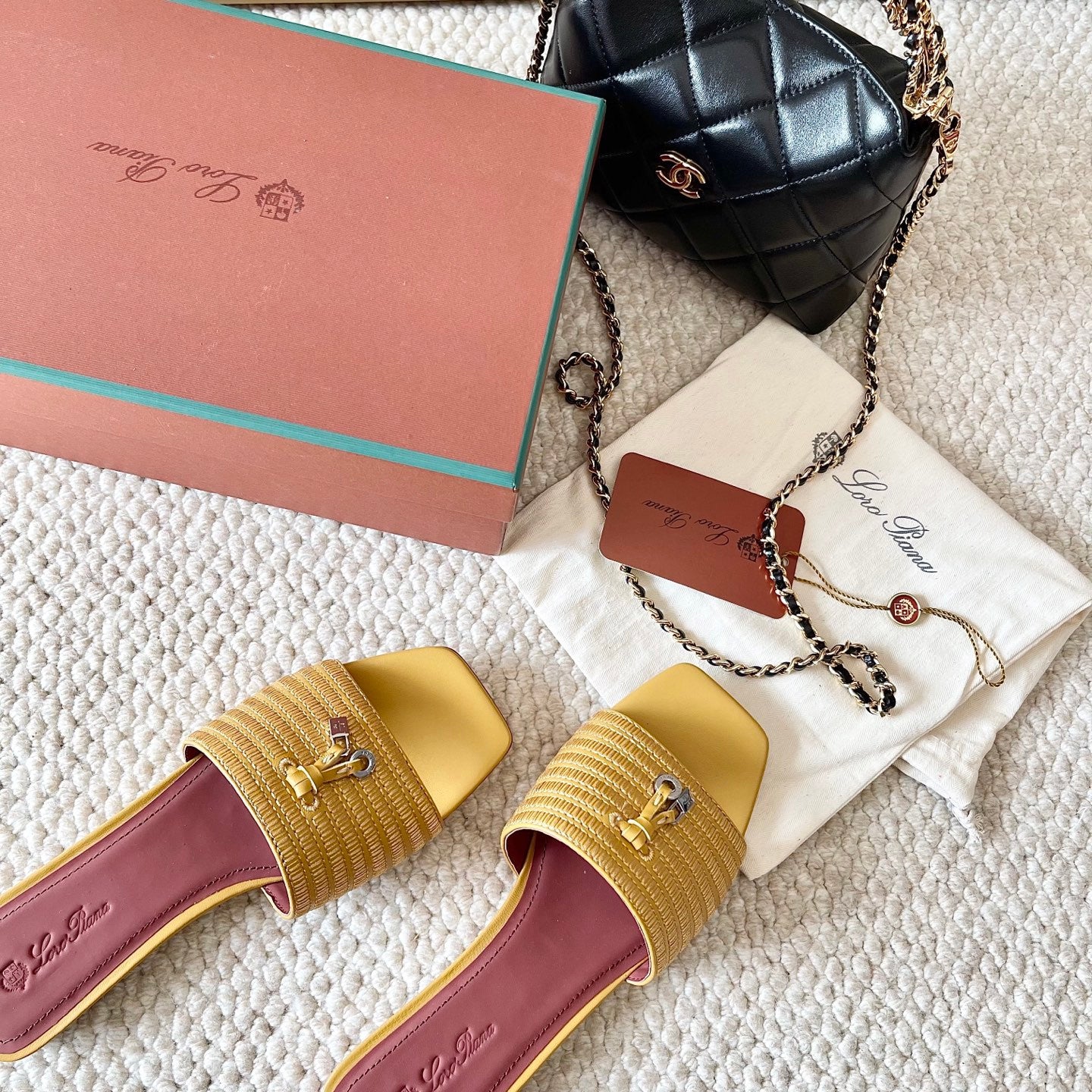 Loro Piana sandals yellow