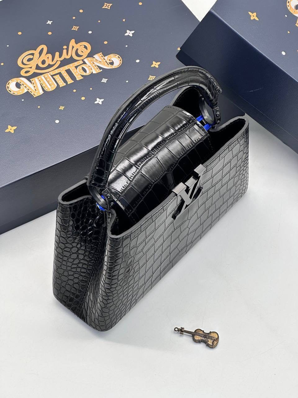 Louis Vuitton Capucines black leather crossbody bag