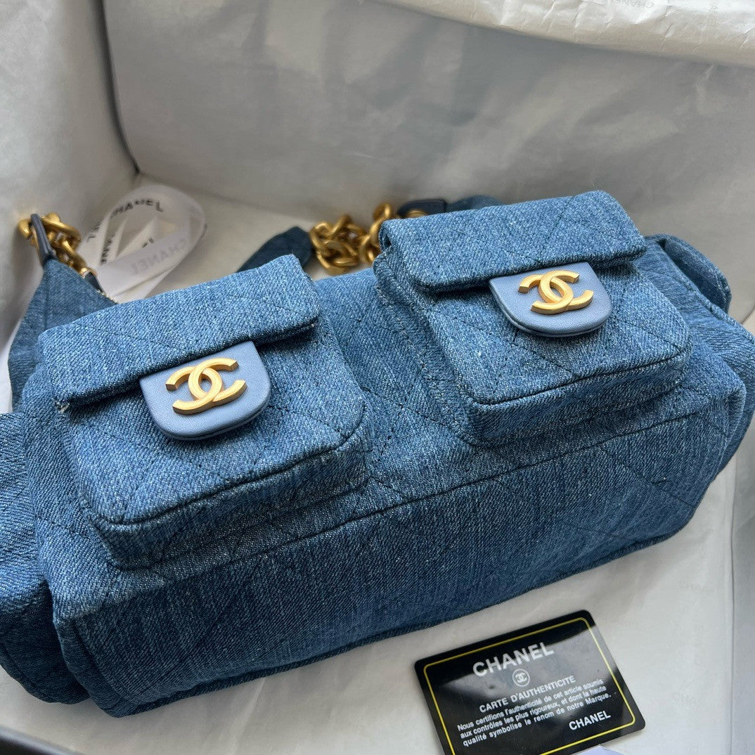 Chanel Hobo Purse Denim