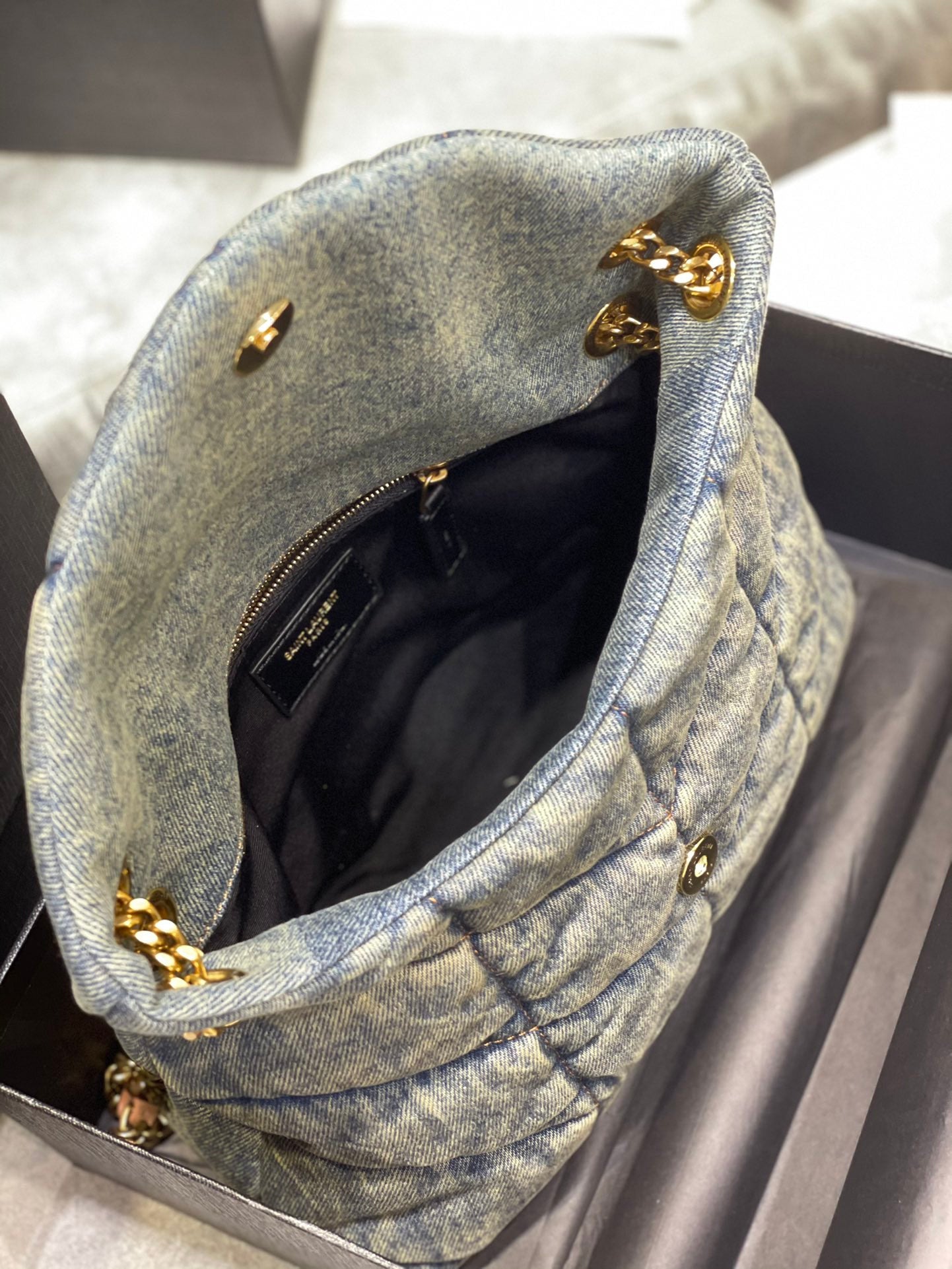 Saint Laurent Lou Lou Bag In Denim