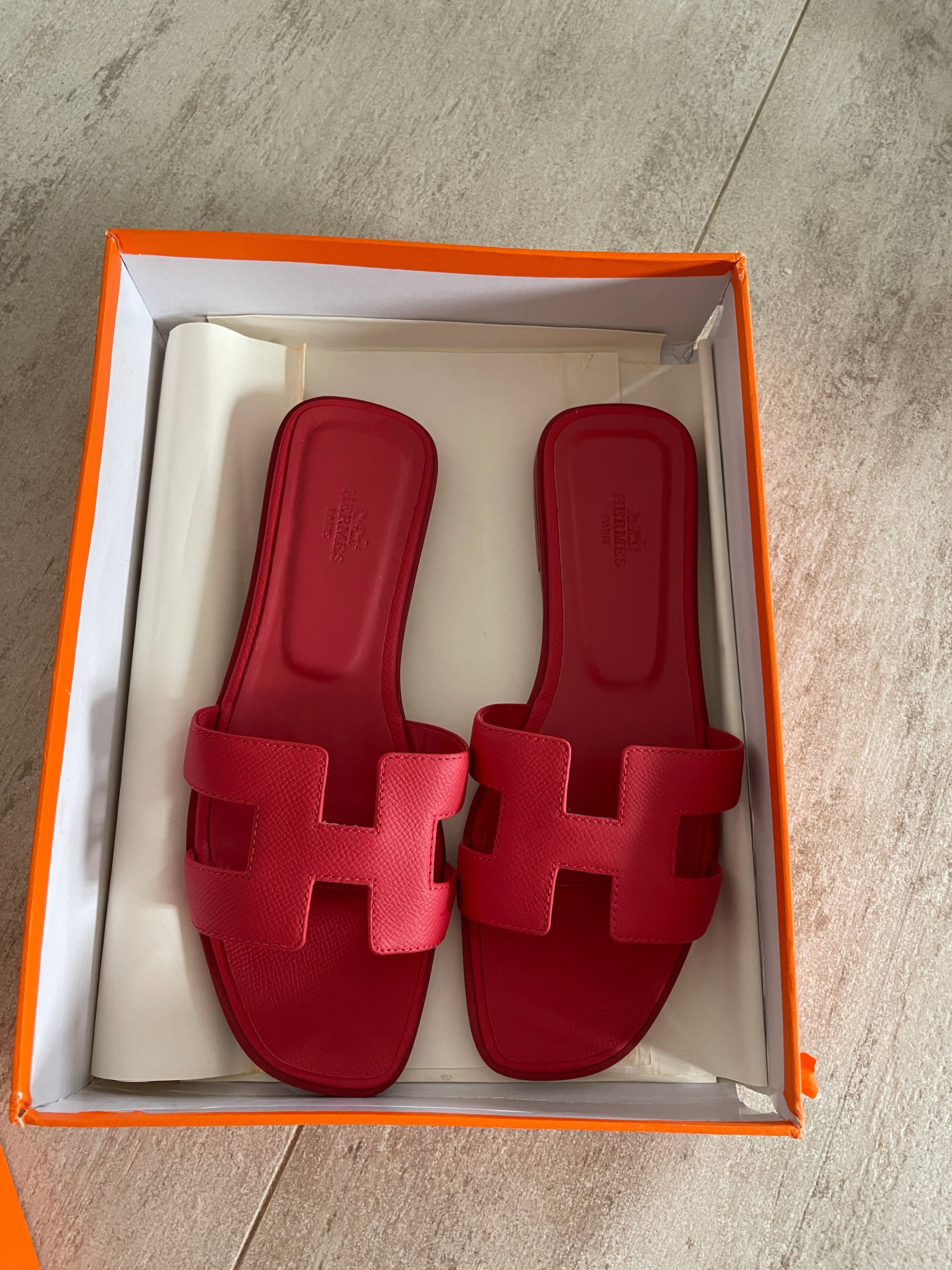 Oran sandals red