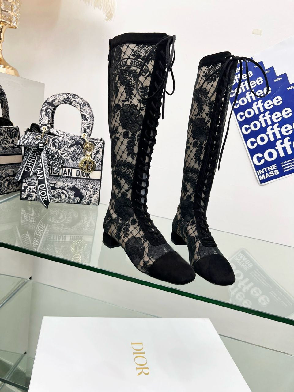Cizme din dantelă Christian Dior