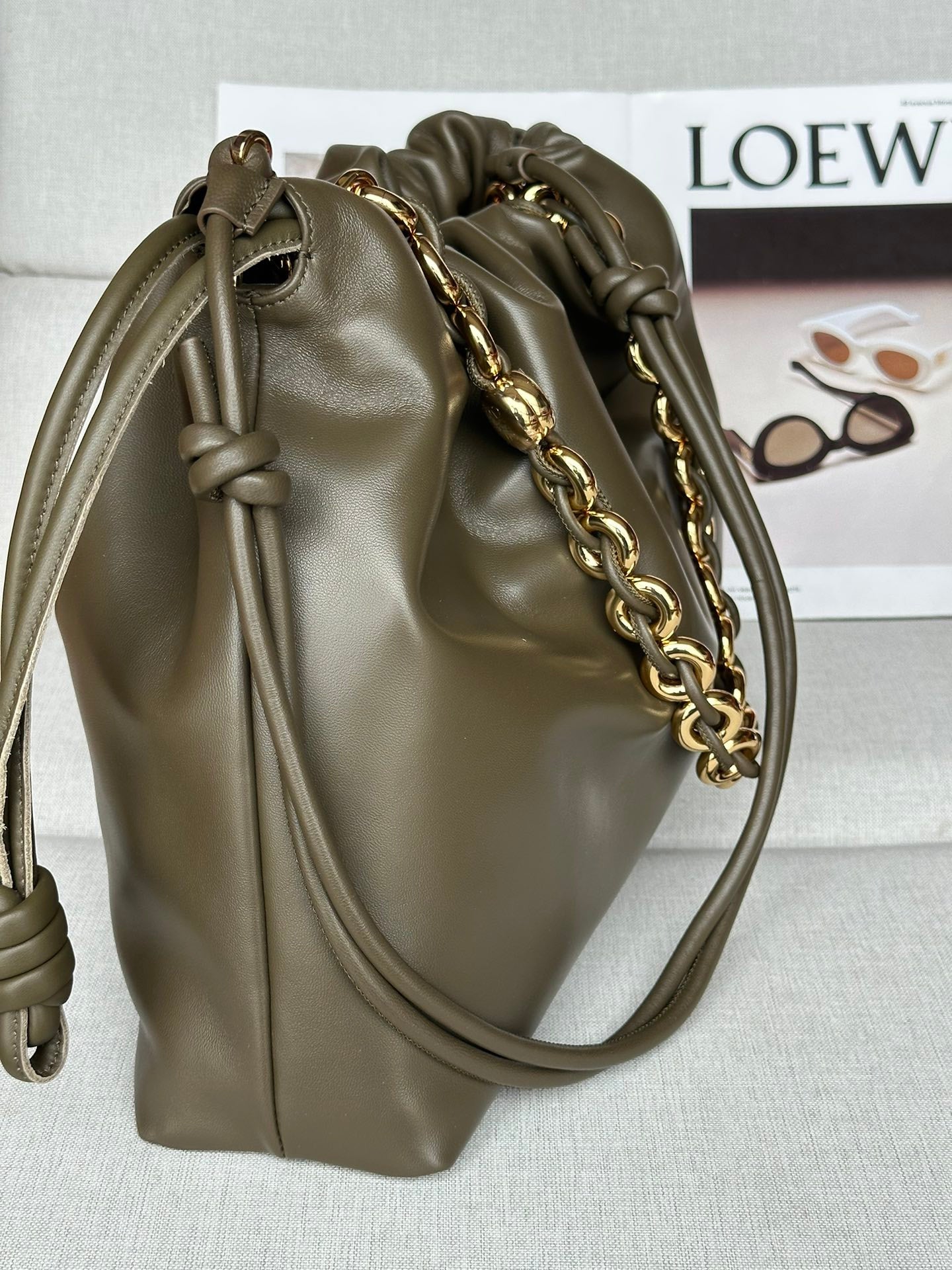 Loewe leather bag flamenco