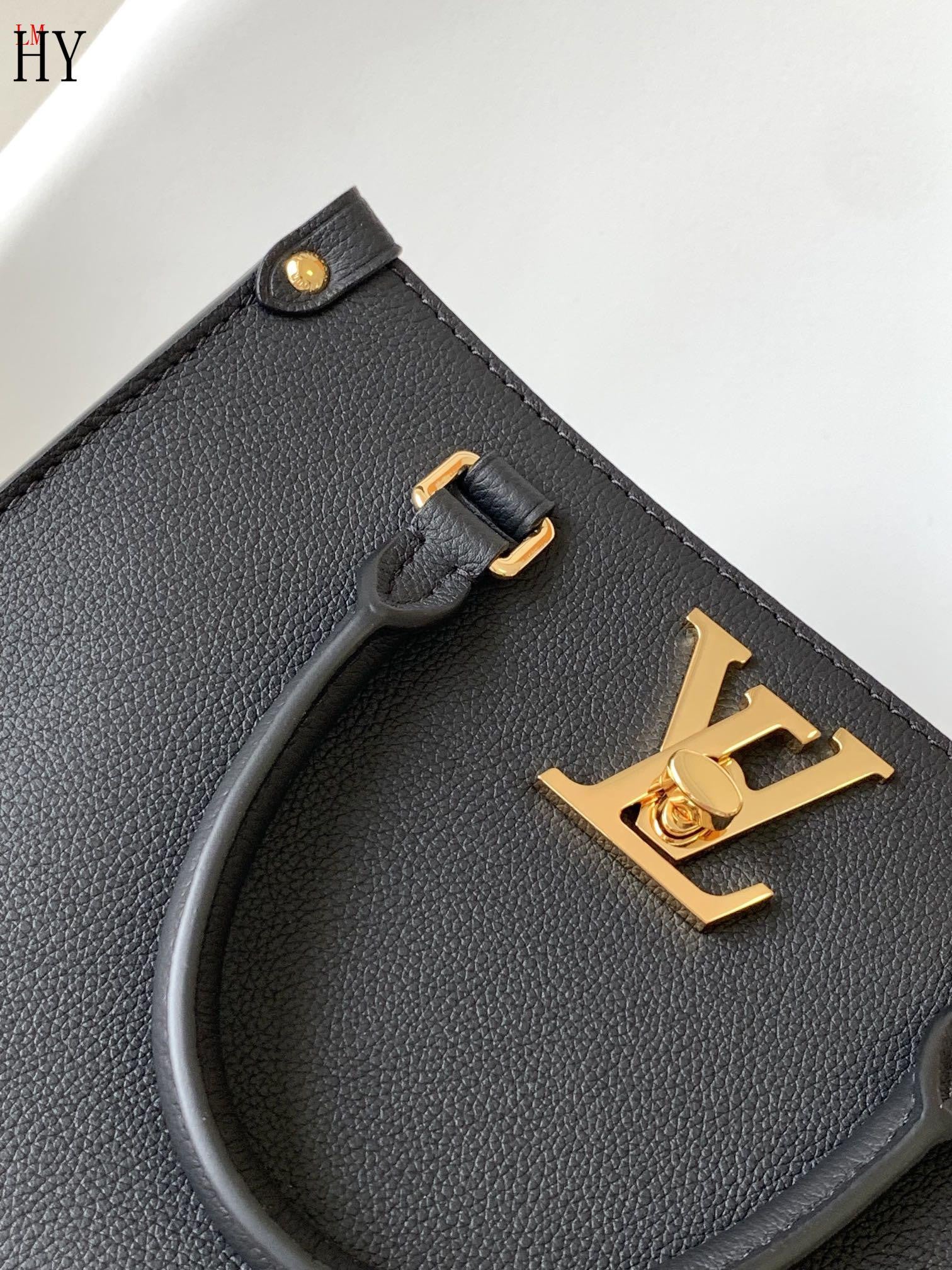 Louis Vuitton Black Leather Bag