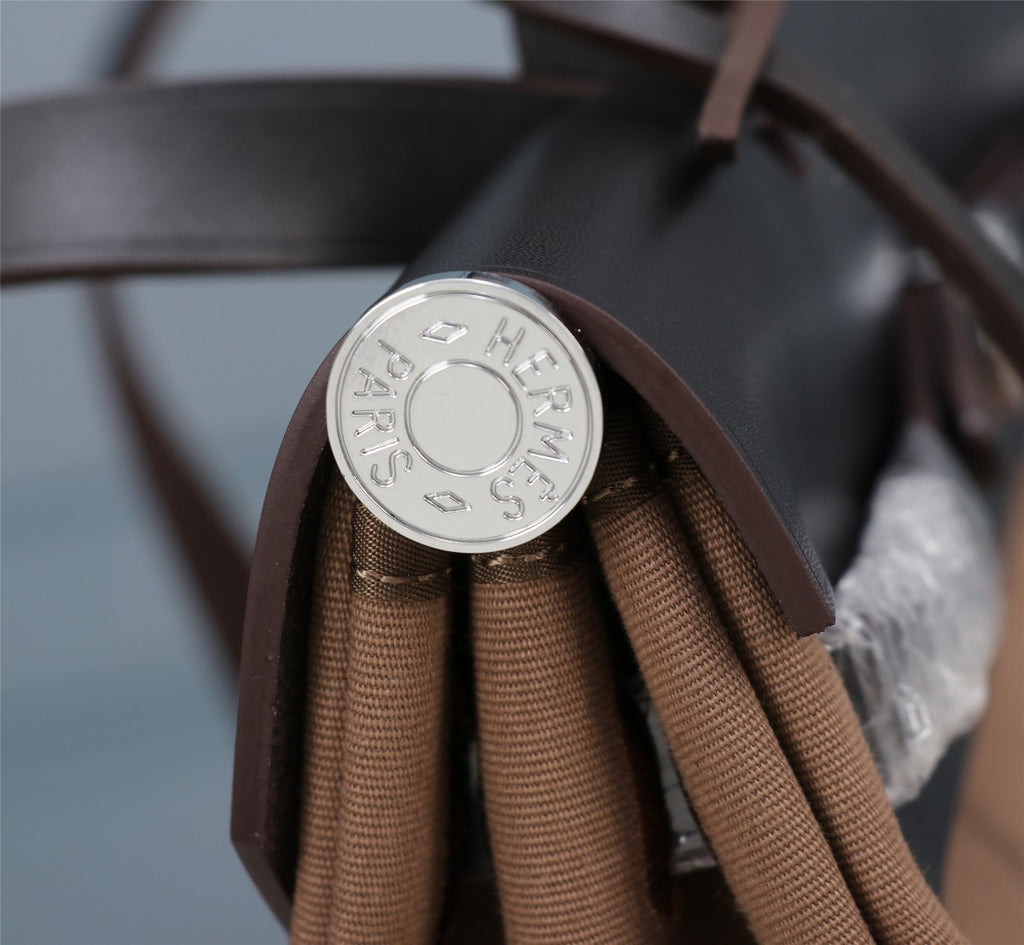Hermes Herbag brown canvas