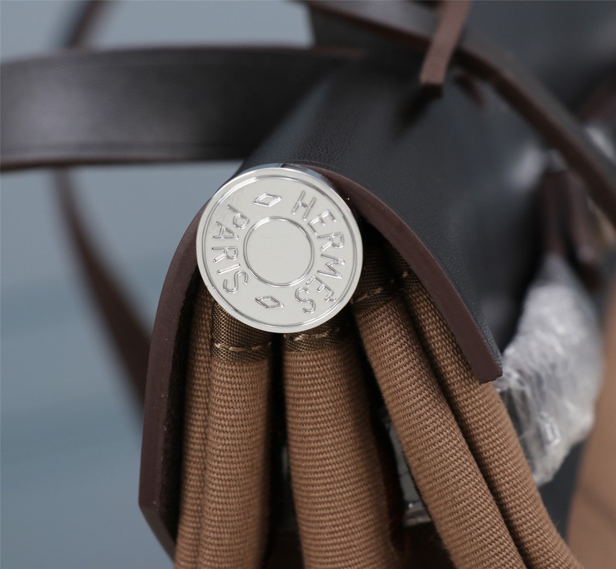 Hermes Herbag brown canvas