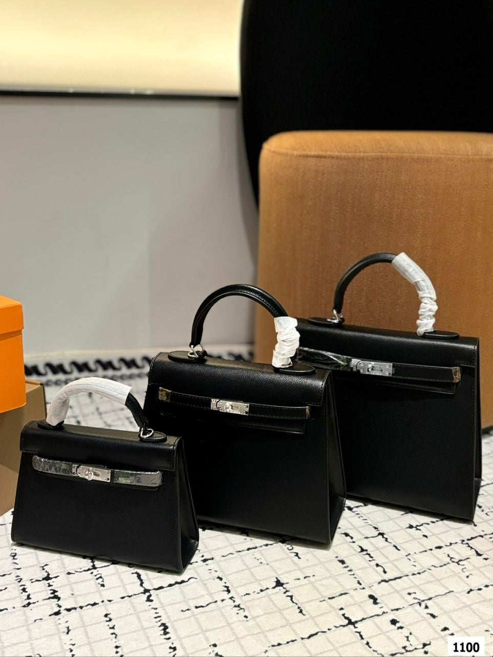Hermes Kelly in black