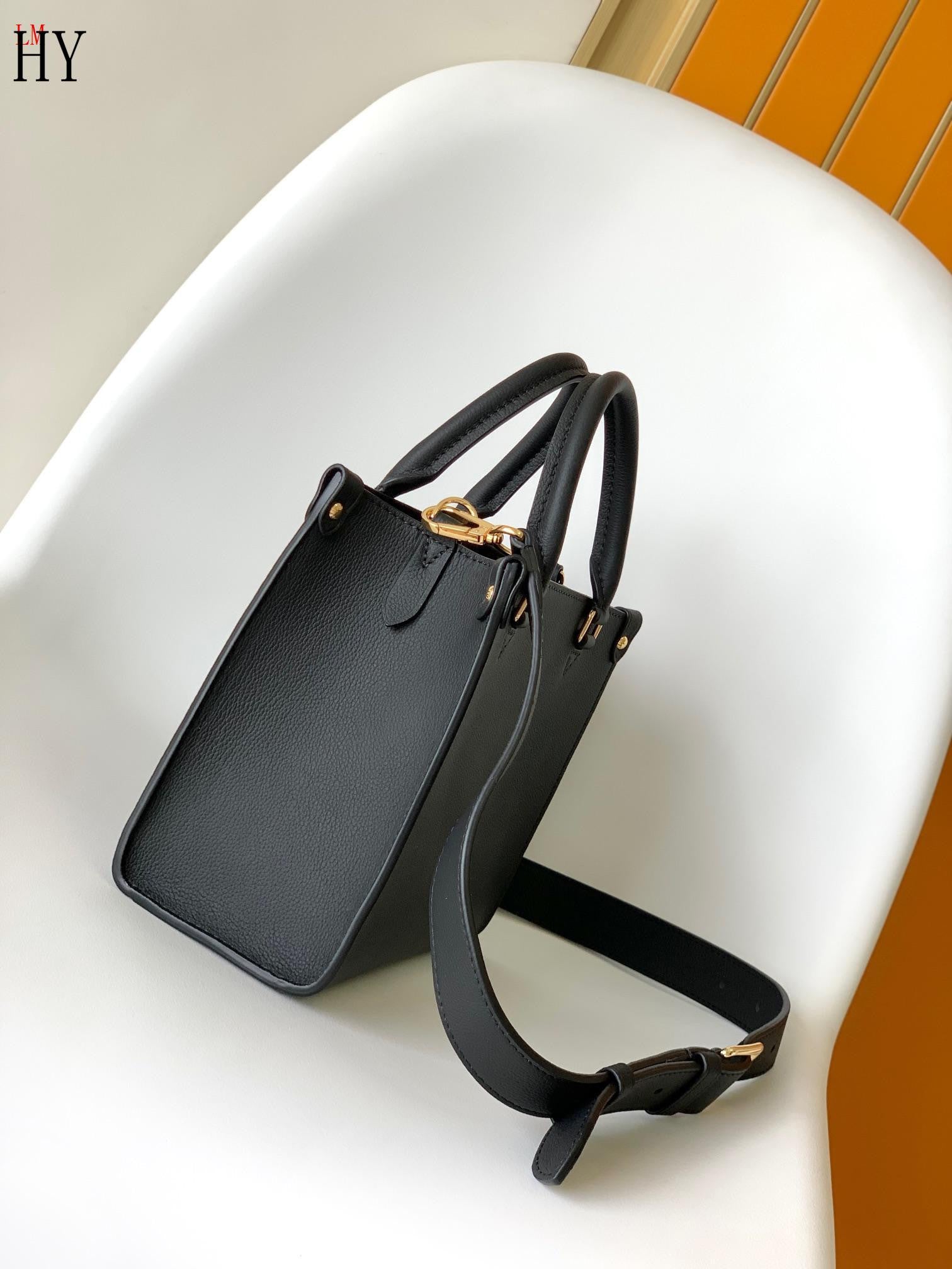 Louis Vuitton Black Leather Bag