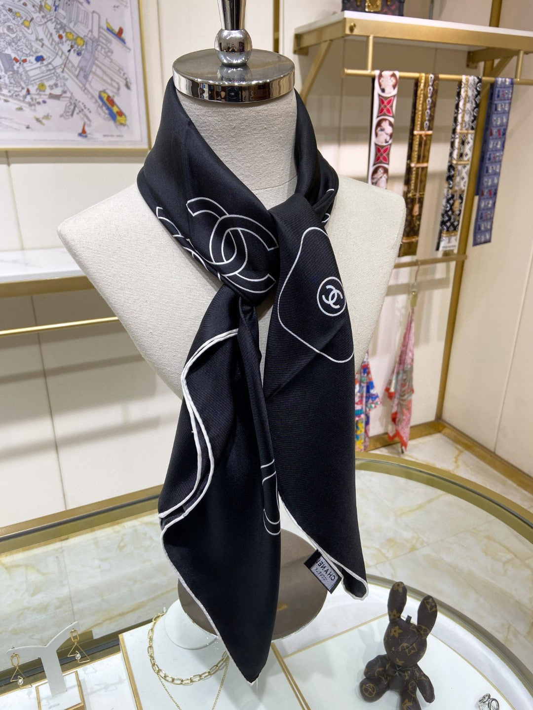 Chanel silk scarf
