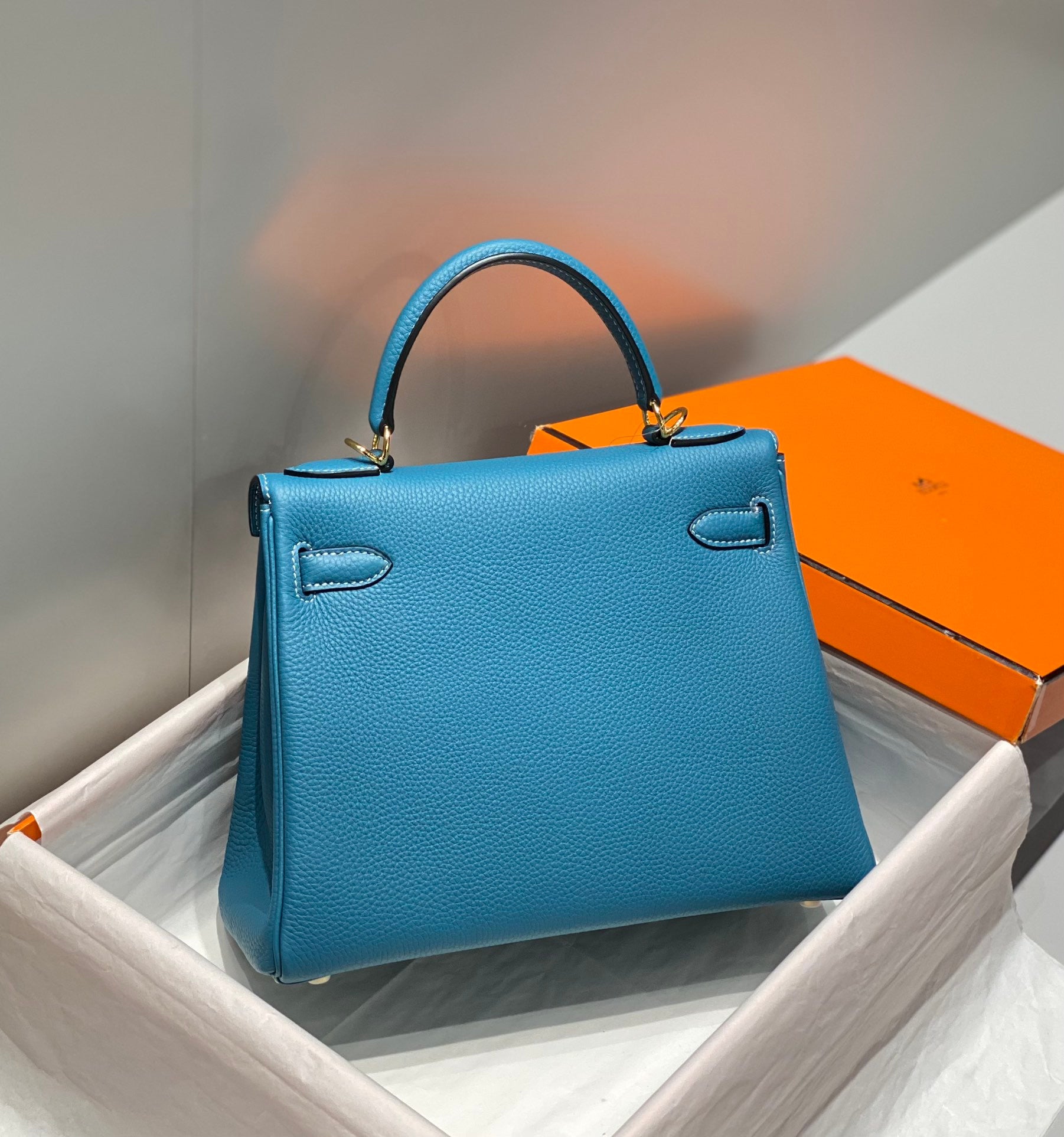 Hermes Kelly Denim Blue
