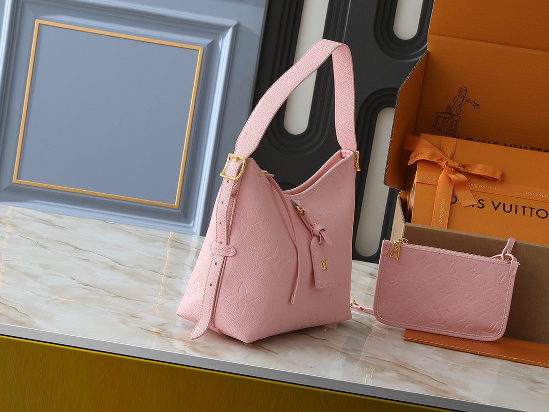 Louis Vuitton pink carry all bag