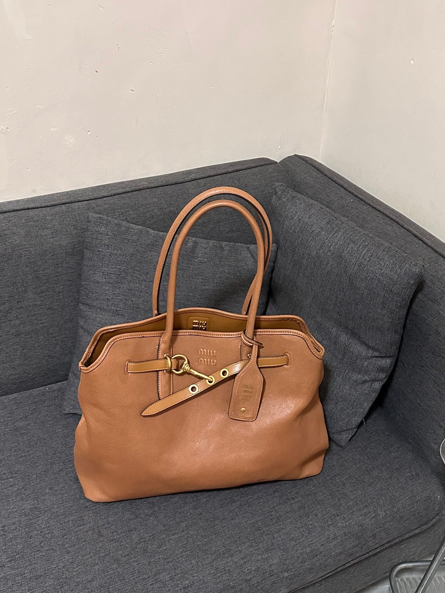 Miu Miu Aventure Nappa Leather Bag