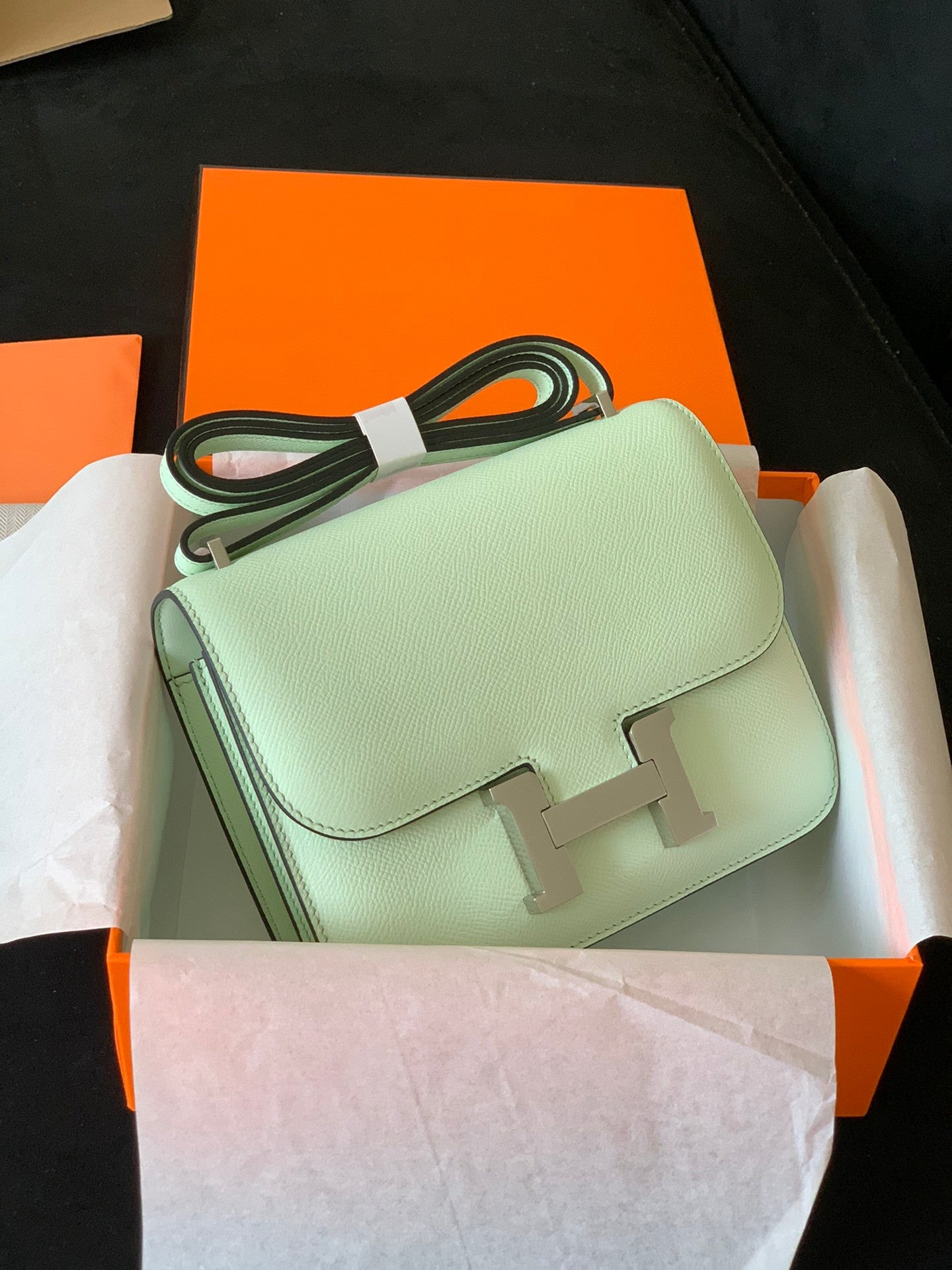 Hermes Constance bag green