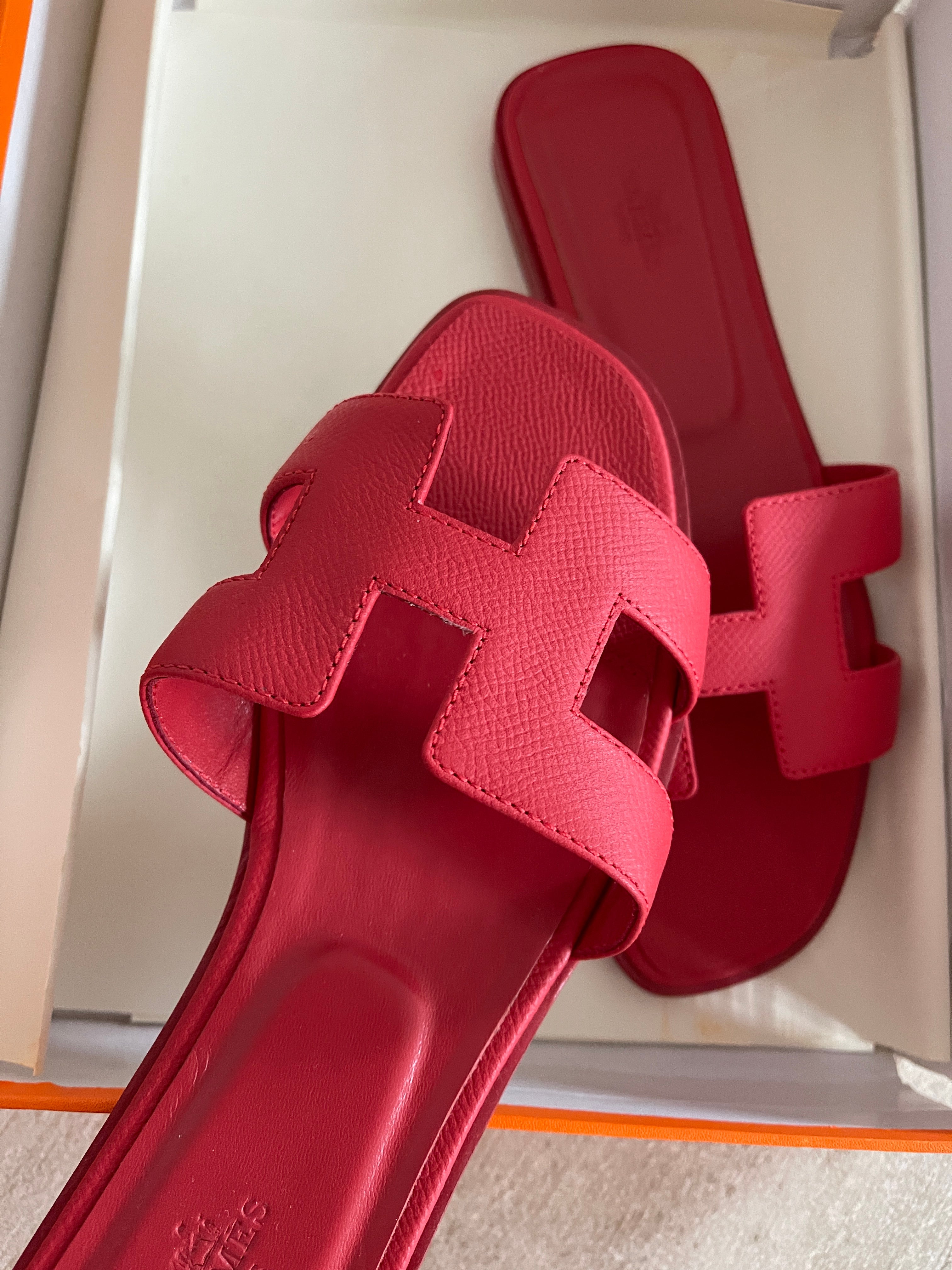 Oran sandals red