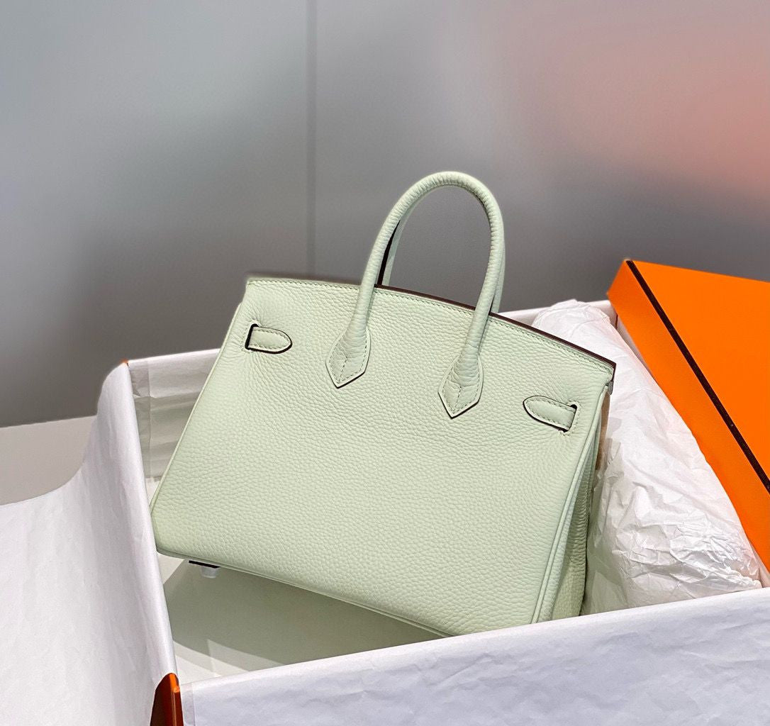 Hermes Birkin In Vert Fizz Clemence Leather PHW