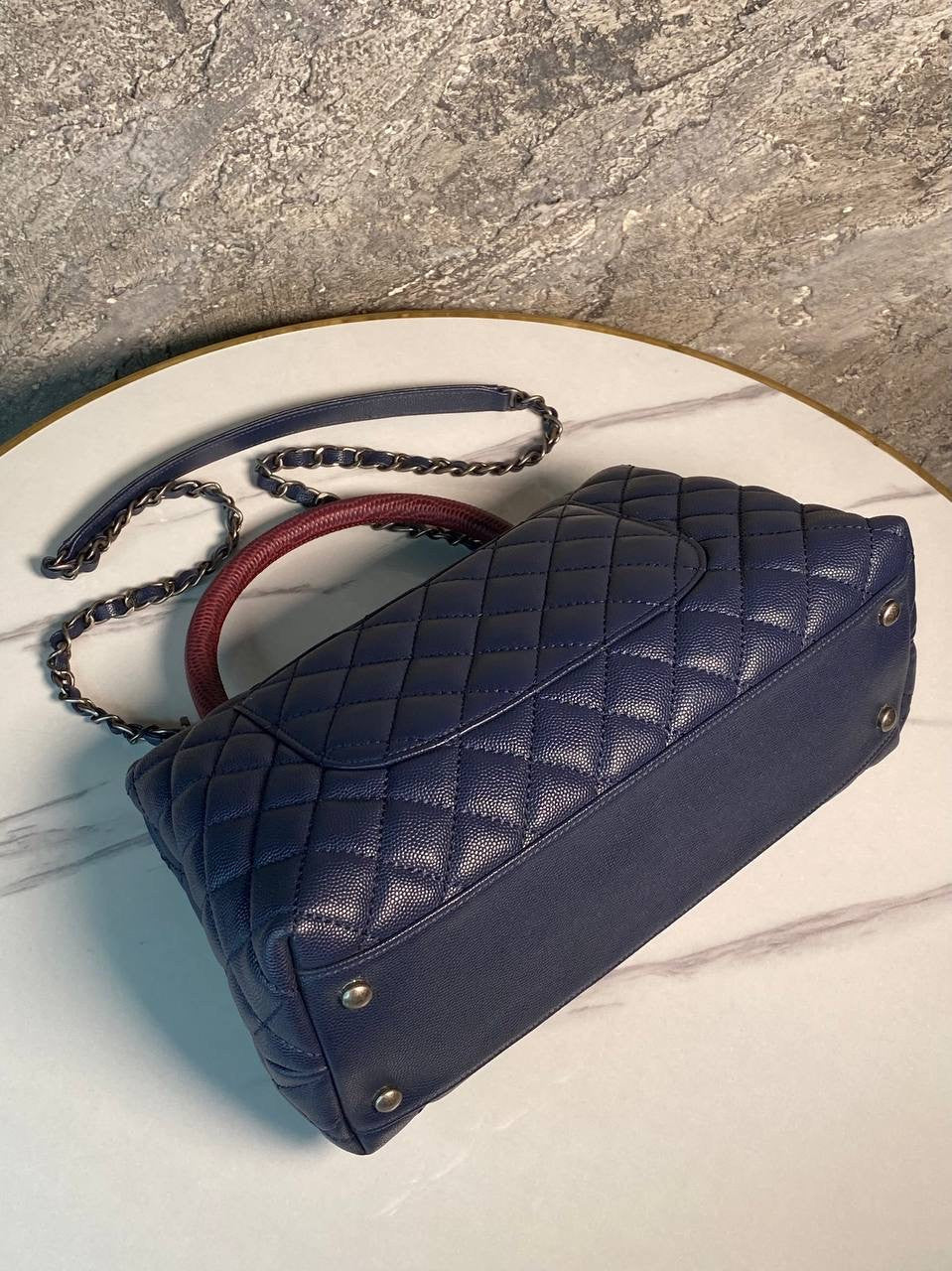 Chanel bag caviar leather  blue