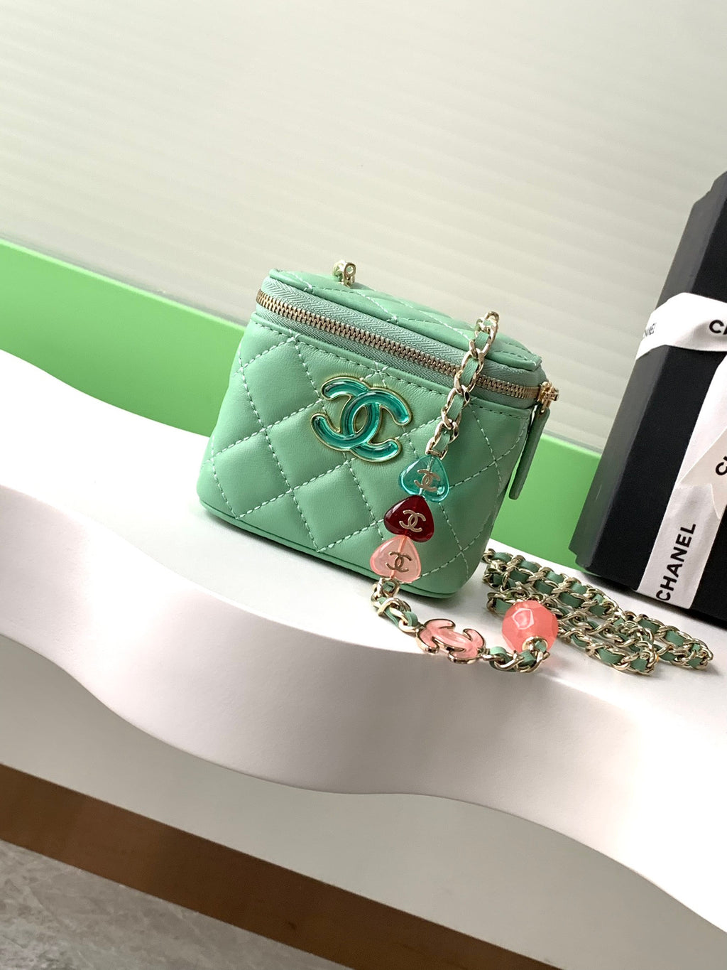 Chanel Box Mini Bag Green