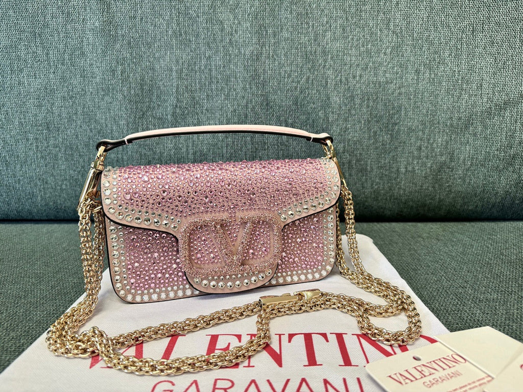 Valentino pink crystal bag