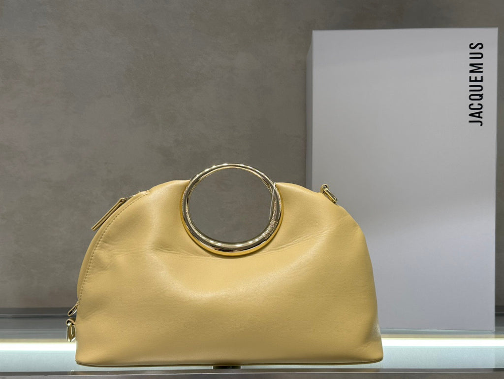 Geantă Jacquemus les sculptures galbenă